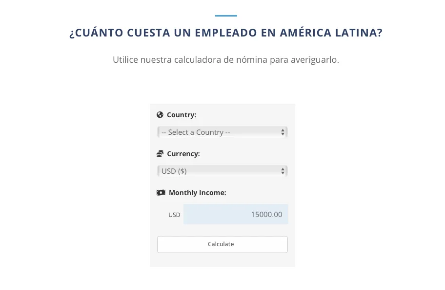 calculadora de nomina Biz Latin Hub