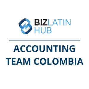 Logo of Biz Latin Hub with text reading "ACCOUNTING TEAM COLOMBIA" underneath.