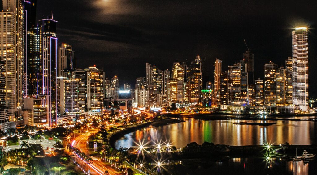 Image of Panama City at night