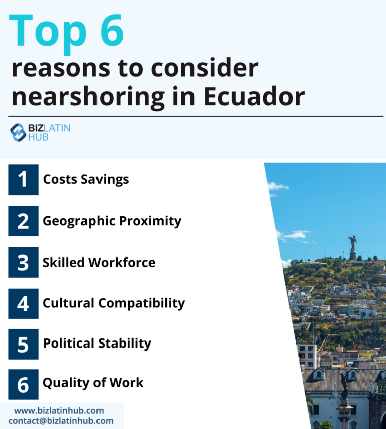 6 Benefits of Nearshoring in Ecuador