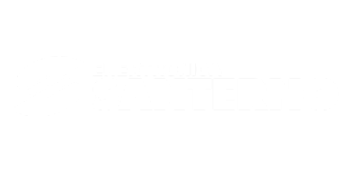 Logo of Enerronica Santerno. The design includes the company name in white, with "ENERRONICA" in smaller letters placed above "SANTERNO." There is a stylized circular emblem to the left of the text. The background is transparent.