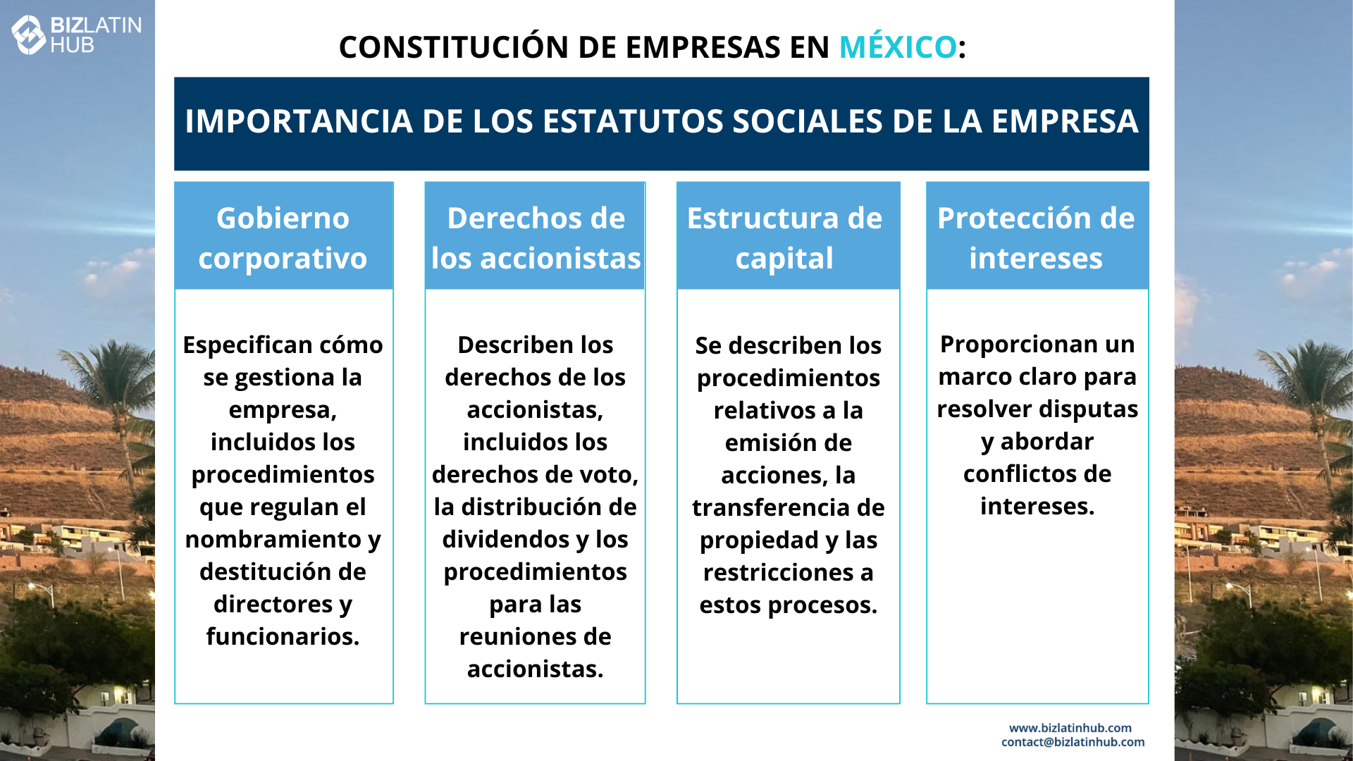 Los estatutos están diseñados para especificar quién en la empresa tiene el poder de tomar decisiones legalmente en nombre de la empresa.